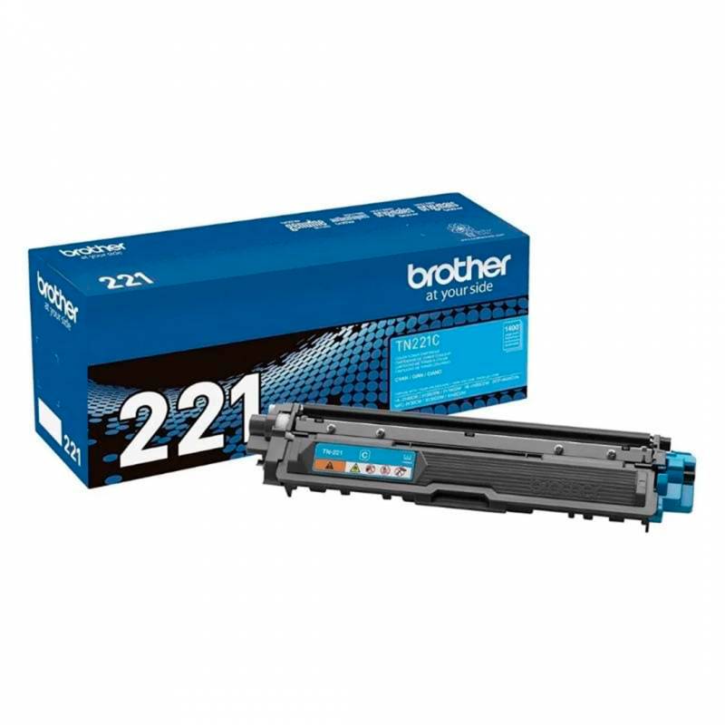 Toner Brother Original Tn221C Cyan. Rendimiento 1.400 Copias.