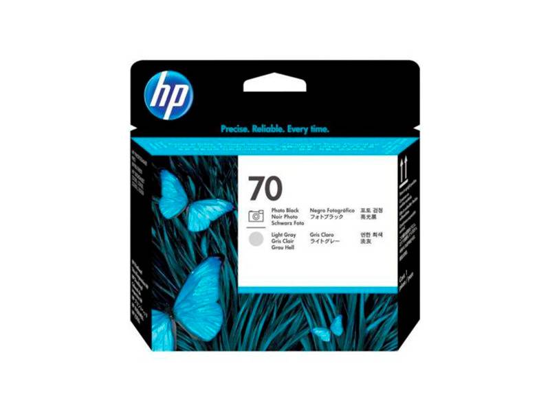 Cabezal Original Hp C9407A (70) Negro Fotografico Y Gris Claro