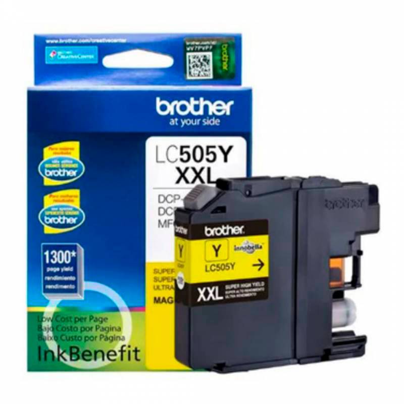 Cartucho De Tinta Brother Original Amarillo. Lc-505Y