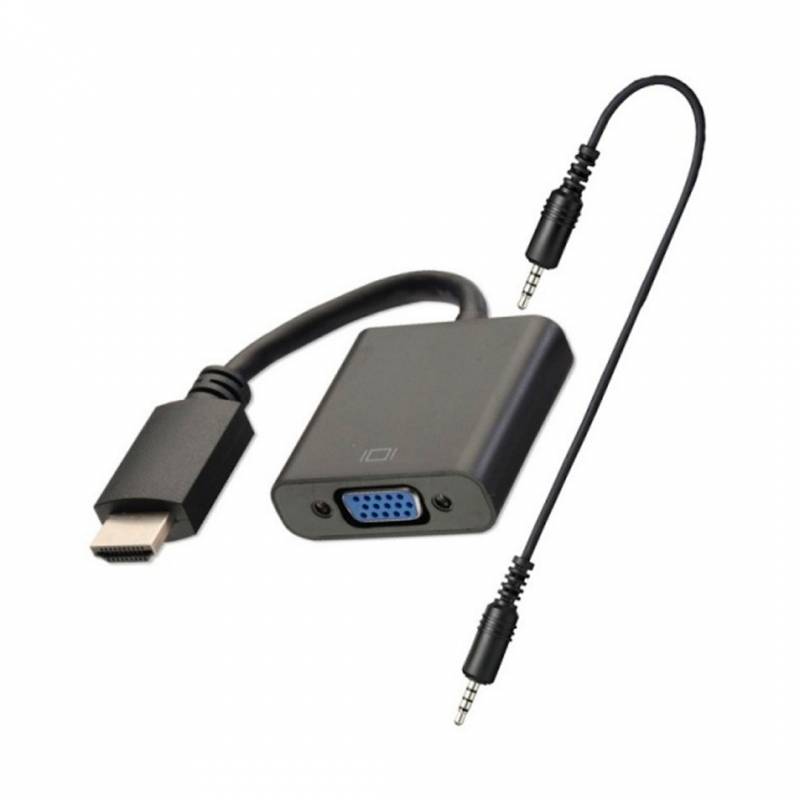 Adaptador Vga A Hdmi Con Audio Conector Hdmi Macho/ Vga Hembra (T03035)