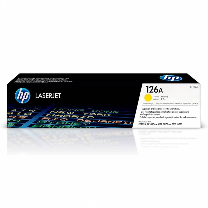Toner Original Hp Ce312A (126A) Amarillo. Rendimiento 1.000 Copias.