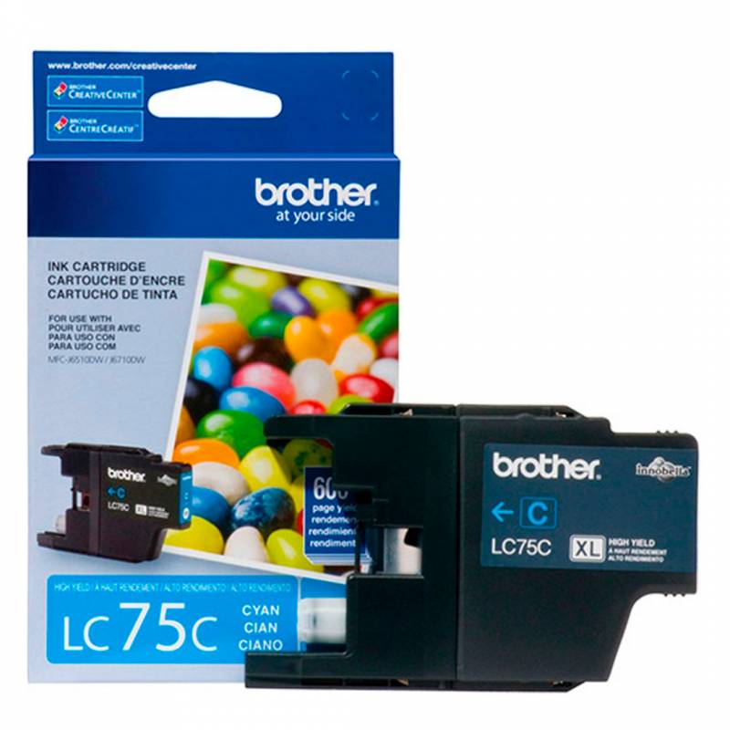 Cartucho De Tinta Brother Original Cyan, Lc75C
