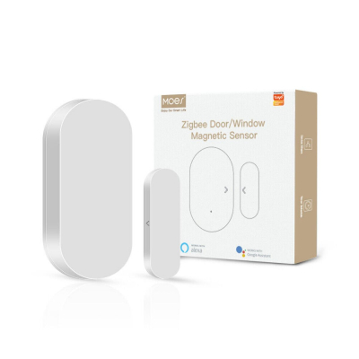 Sensor Magn&Eacute;Tico De Puerta Y Ventana Moes Zigbee Tuya Smart Blanco