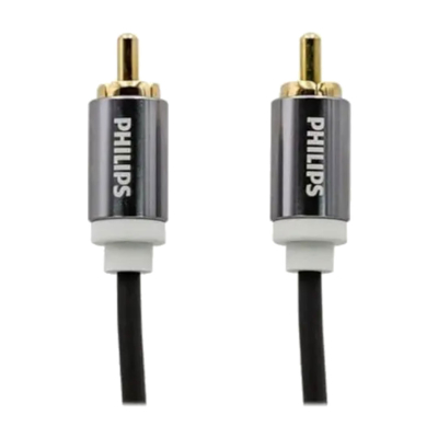 Cable De Audio Swa4101/59 Philips Rca A Rca Macho 1,2 M Negro/Gris