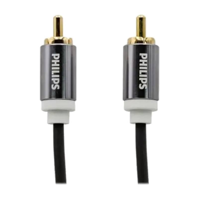 Cable De Audio Swa4101/59 Philips Rca A Rca Macho 1,2 M Negro/Gris