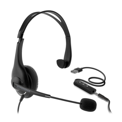 Auriculares Cableados 3,5Mm Usb Hypergear V100 Office