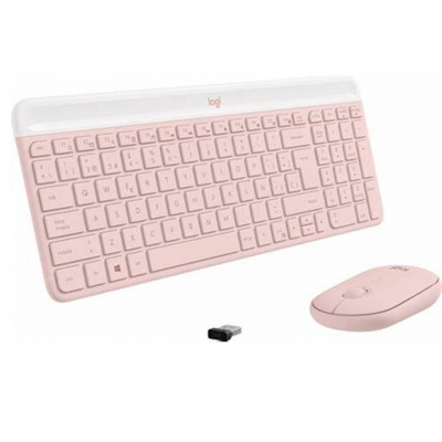 Promo Combo Teclado Y Mouse Inalámbrico Logitech Mk470 Rosa