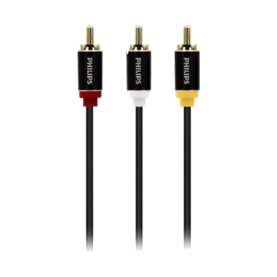Cable De Audio Swa4131/59 Philips 3Rca A 3Rca Macho 1,2 M Negro