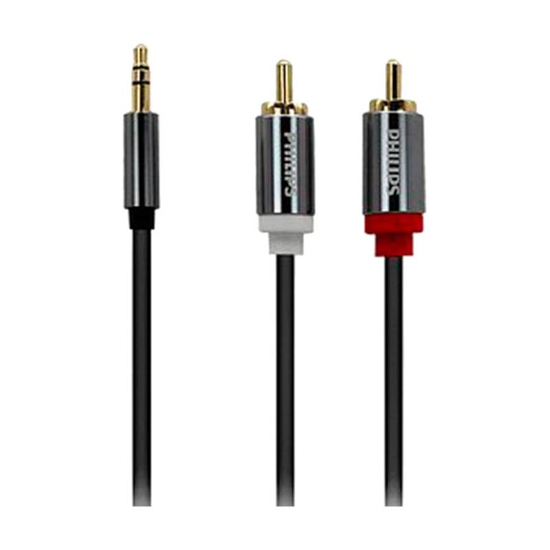 Cable De Audio Swa4111/59 Philips 3,5 Mm A 2 Rca 2 M Negro