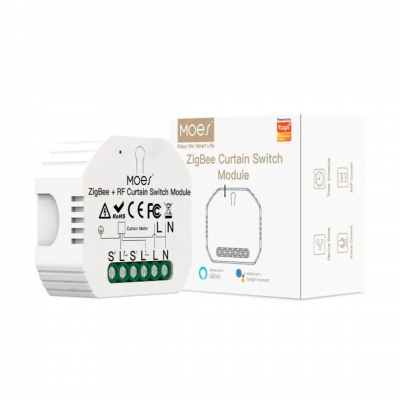 Switch De Cortina Oculto Zigbee + 433Mhz