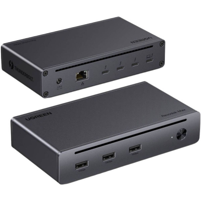 Docking Station Revodok Max 8 En 1 25053Eu Ugreen Usb-C 140W 40Gbps Plateado