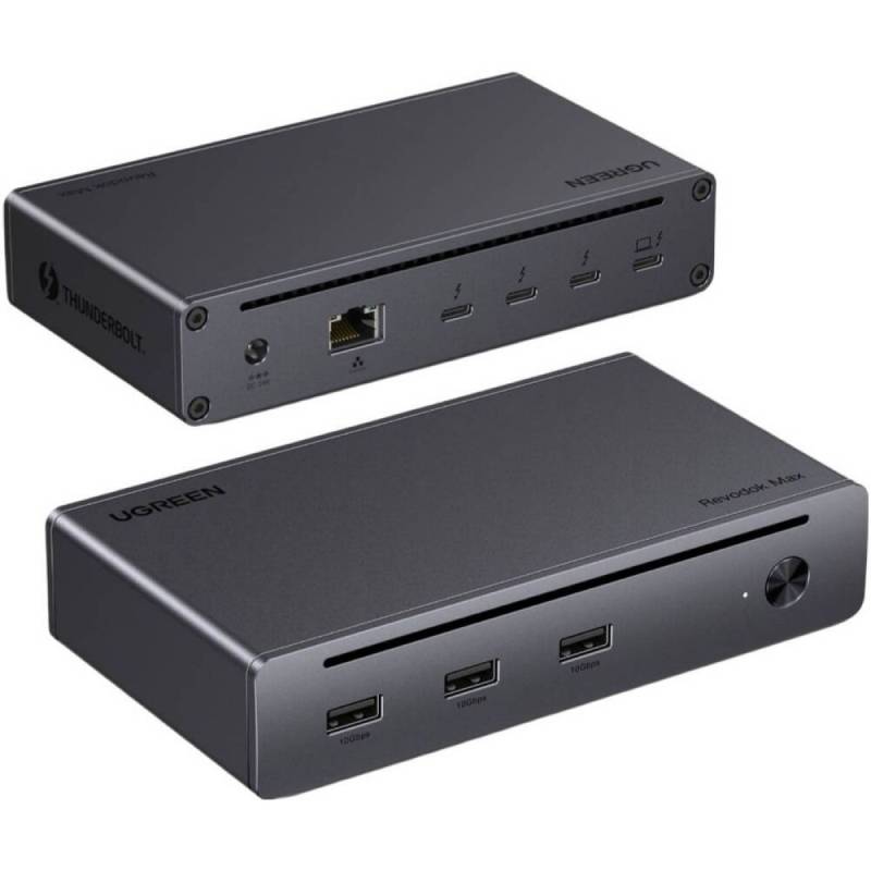 Docking Station Revodok Max 8 En 1 25053Eu Ugreen Usb-C 140W 40Gbps Plateado