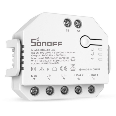Mini Interruptor Inteligente Dualr3 6920075775402 Sonoff Wifi Dual Blanco