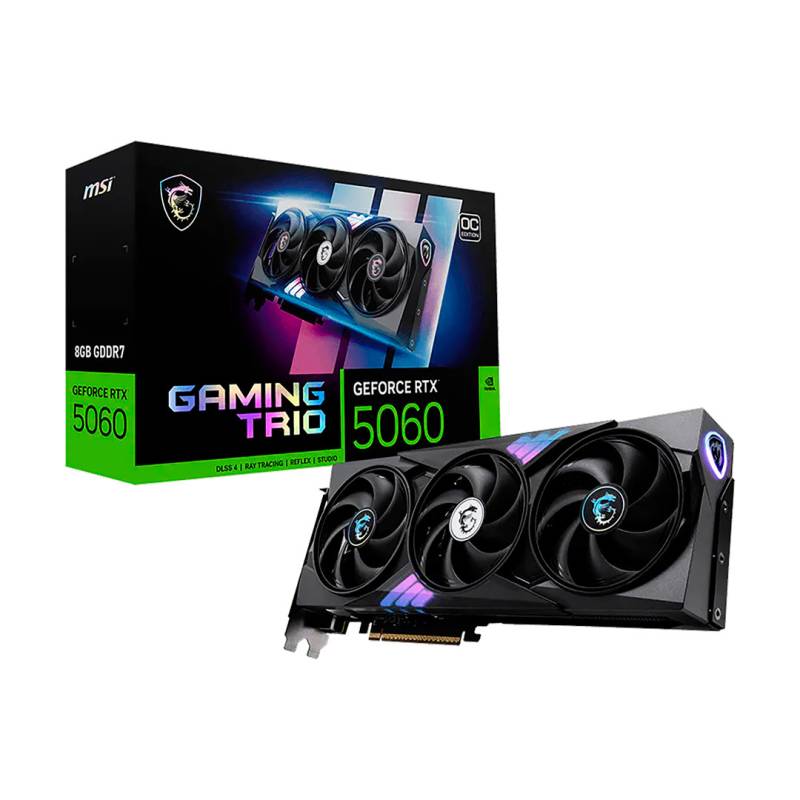 Tarjeta De Video Geforce Rtx 5060 8G Gaming Trio Oc Msi Nvidia Gddr7