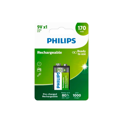 Bateria Philips Recargable 9V 170Mah