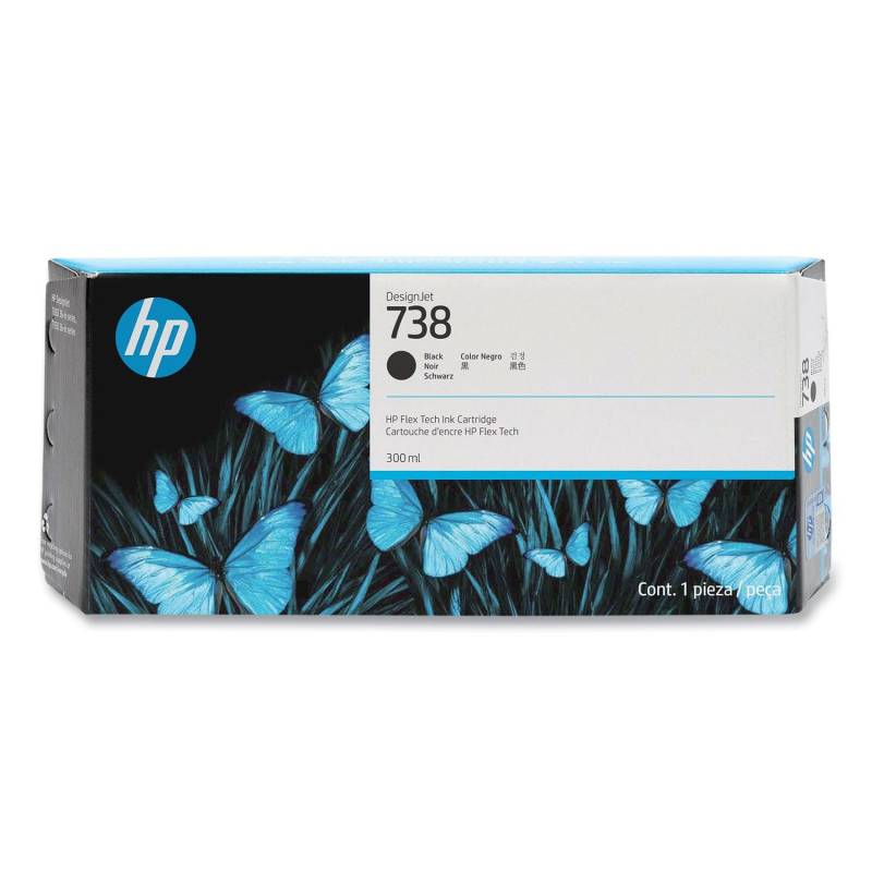 Cartucho De Tinta Original Hp 738 Negro 300Ml 498N8A