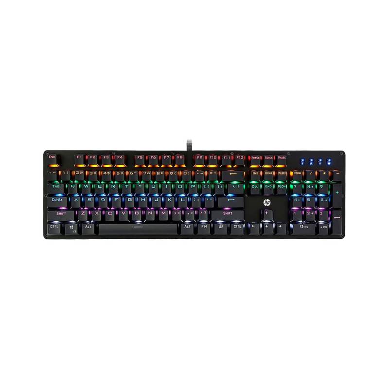 Teclado Gaming Gk100 Hp Mecánico Usb Español Rgb