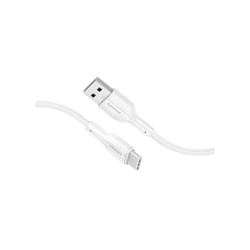 Promate Xcord-Ac200.White Cable Usb A Usb-C 2M