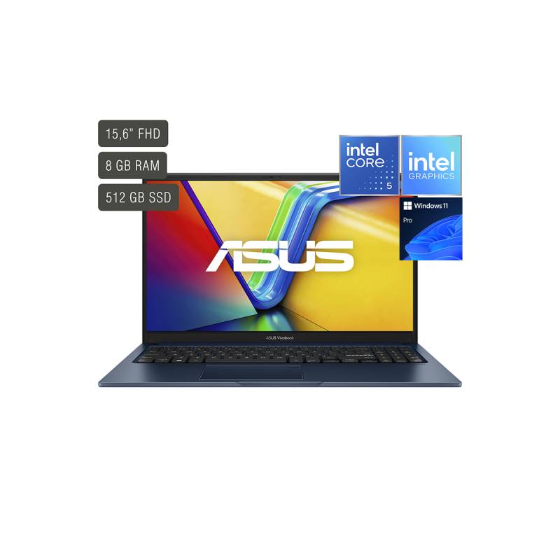 Notebook Asus X1504Va-Bq583 - Intel Core 5 120U - 8Gb - 512Gb Ssd - 15.6 Fhd - Windows Pro