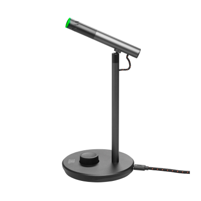 Micrófono Con Soporte Quantum Stream Talk Jbl Negro