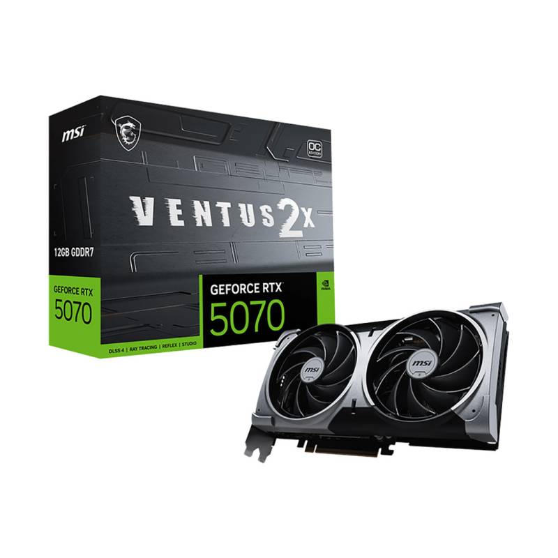 Tarjeta De Video Geforce Rtx 5070 12G Ventus 2X Oc Msi Nvidia Gddr7 12Gb