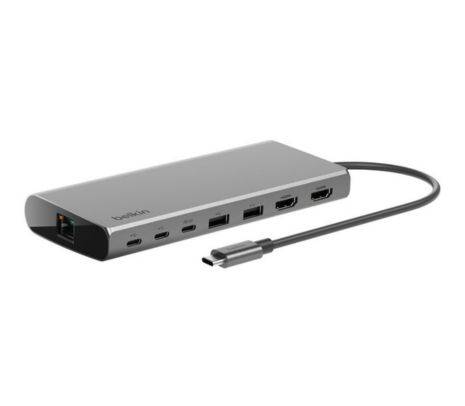 Hub Belkin Inc015 8 En 1 Usb-C 10Gbps Dual Hdmi 4K Ethernet Pd 100W