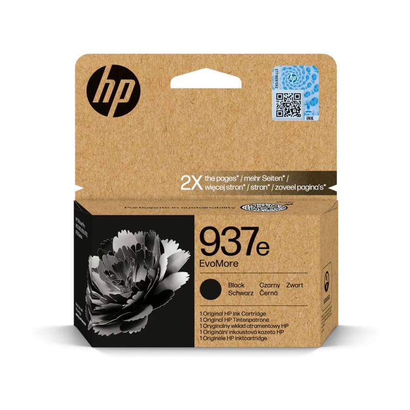 Cartucho De Tinta Original Hp 938E Evomore Negro. Rendimiento 2500 Copias