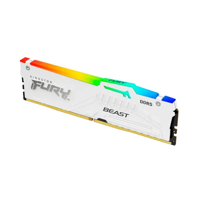 Memoria Kingston Fury 6000Mhz 16Gb Blanca Rgb
