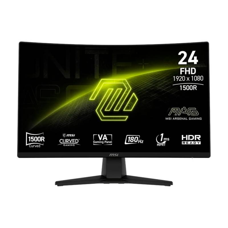 Monitor Gaming Mag242C Msi 24 Curvo Fhd 180Hz