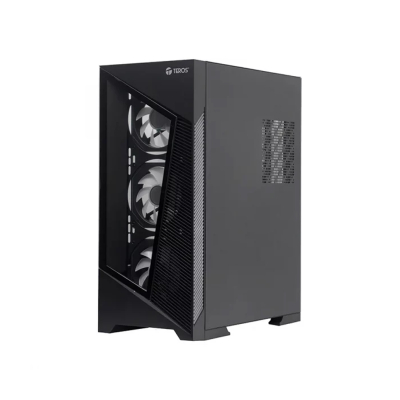 Gabinete Gamer Teros Te-1330G Mid Tower E-Atx Vidrio Templado 4 Ventiladores Argb Negro