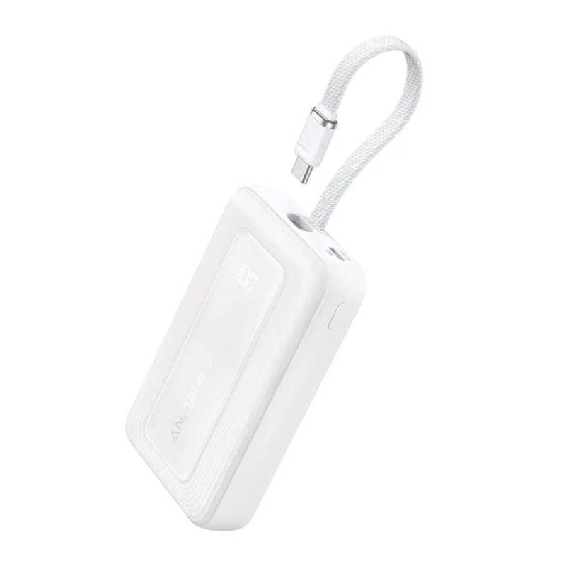 Power Bank Anker Zolo A1689H21 20000Mah 30W Usb-C Con Cable Integrado Blanco