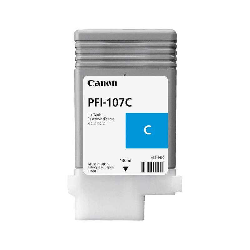 Cartucho De Tinta Canon Original Pfi-107C Cyan P/ Plotter Ipf670 /Ipf770