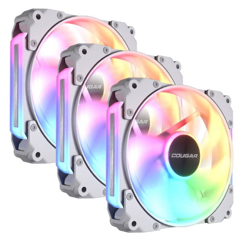 Ventilador Apolar 120 Argb Reverso 3Marw12A3.0002 Cougar Pack X3 Blanco.