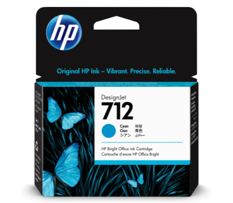 Cartucho De Tinta Original Hp 712 3Ed67A Cyan 29 Ml