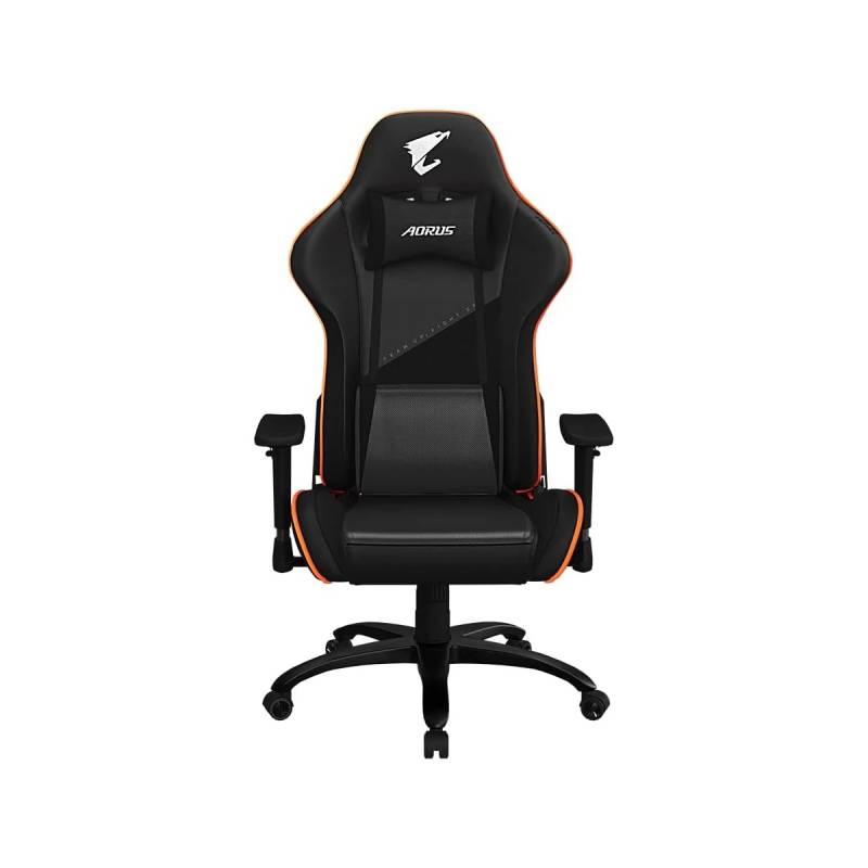 Silla Gamer Gigabyte Aorus Agc310 Negra Y Naranja Reclinable