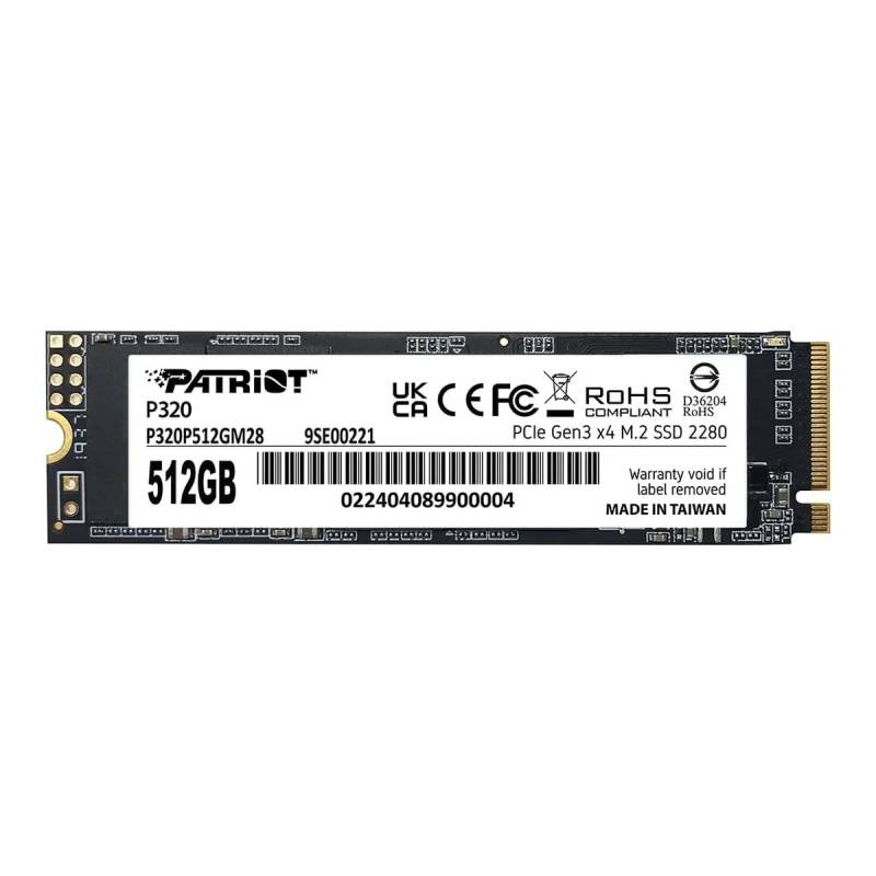 Disco Ssd Patriot P320 512Gb M.2 2280 Pcie Gen3 X4 Nvme