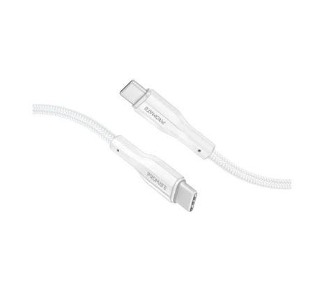Cable Promate Xcord-Cc300 Usb-C A Usb-C 60W 3M Blanco