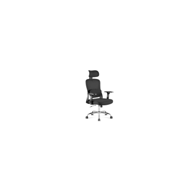 Silla Ergonómica De Oficina Mark Adler Manager 3.2 Black Con Apoyacabezas Y Soporte Lumbar Ajustables