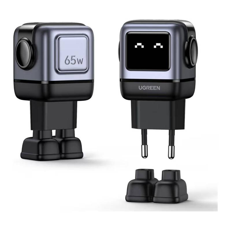 Cargador Pared 25685B Ugreen Nexode Gan 65W Usb-C/Usb-A Gris