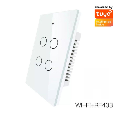 Interruptor Tã¡Ctil De Pared Ws-Us2-Rfw-N Wh Oem Wi-Fi/Rf433 Blanco 2 Botones