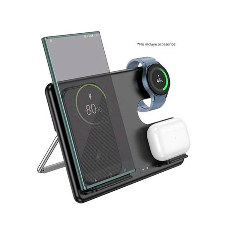 Cargador Inalámbrico Cq23 Hoco 3 En 1 Qi2 25W Magnético Plegable